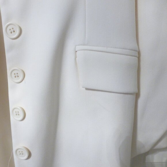 GUESS off white cream blazer overcoat with padded puffy shoulders - Picture 8 of 16